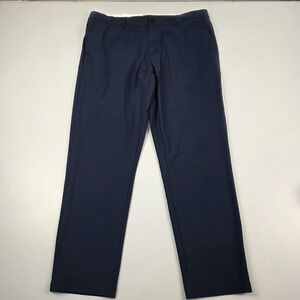 01.ALGO Pants Mens 38x28 Blue Performance Chino Straight Leg Stretch Casual